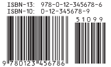 ISBN 13+5 Courier  barcode